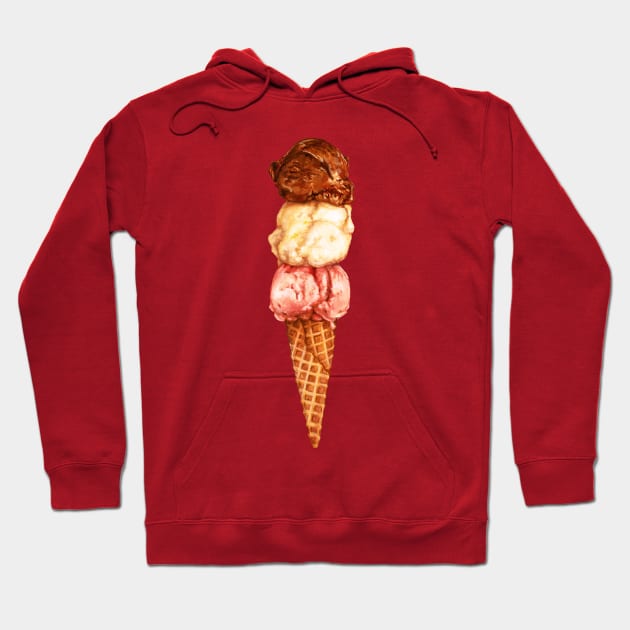 Neopolitan Triple Scoop Hoodie by KellyGilleran